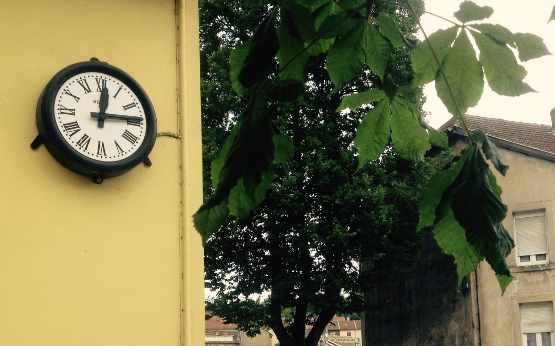l'ancienne horloge de l'aciérie de Micheville