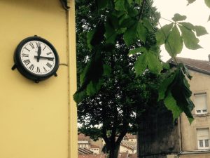 l'ancienne horloge de l'aciérie de Micheville